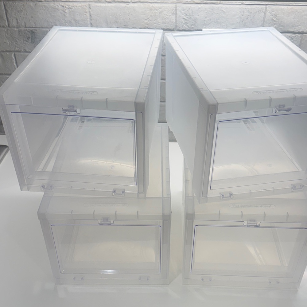 Container Store Drop Front Shoe Storage - Set of 4 - Picture 3 of 6